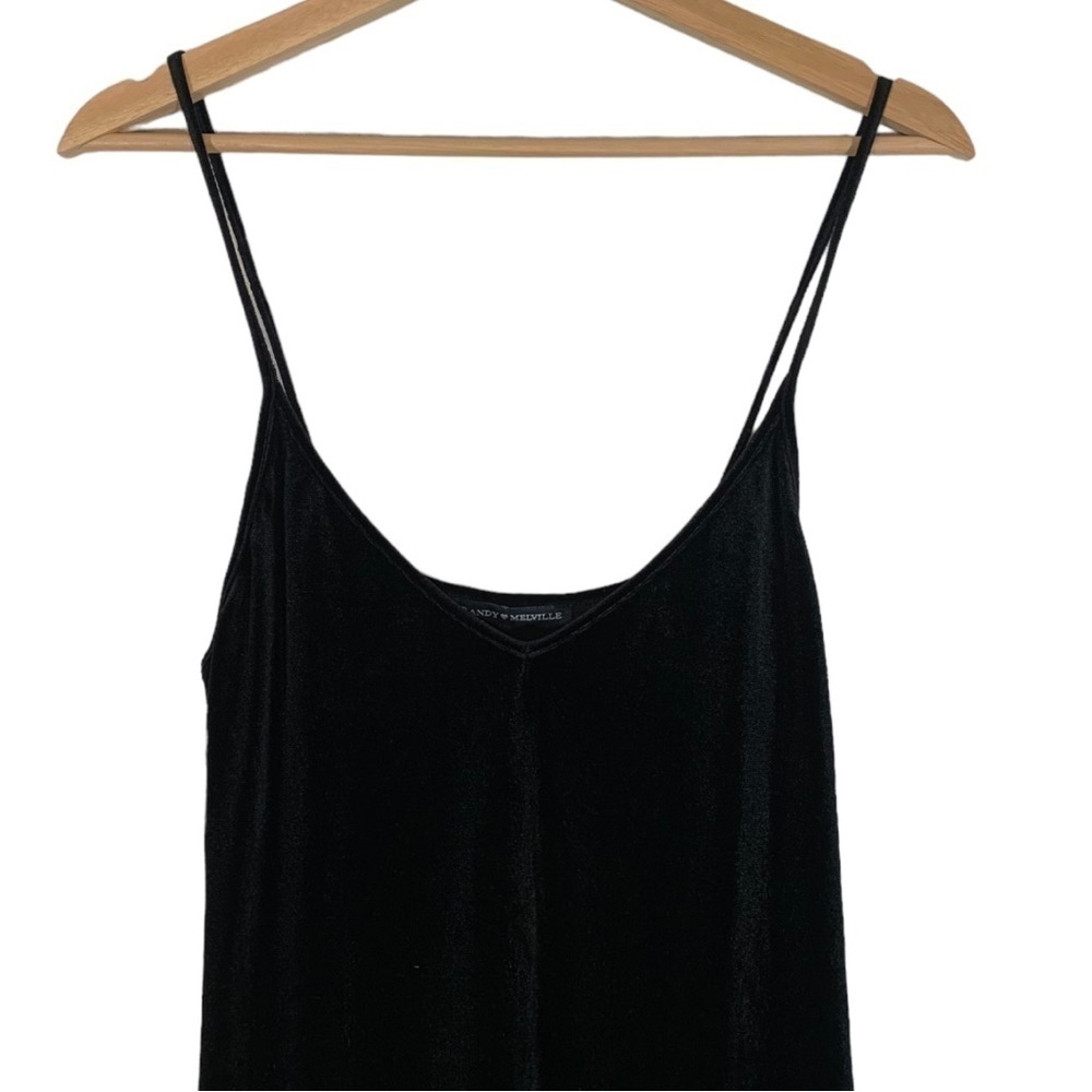 Brandy Melville Jackie Velvet Mini Dress Black - Picture 5 of 10